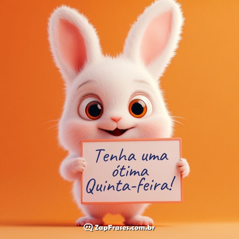 Inspire-se com Nosso Amável Coelho e Tenha uma Ótima Quinta-feira!